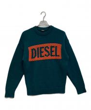DIESEL (ディーゼル) ロゴニット グリーン サイズ:F