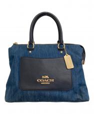 COACH (コーチ) デニムハンドバッグ インディゴ