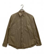 AURALEE (オーラリー) WASHED FINX TWILL BIG SHIRTS ベージュ サイズ:3
