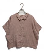 fog linen workフォグリネンワーク）の古着「半袖リネンシャツ」｜ピンク