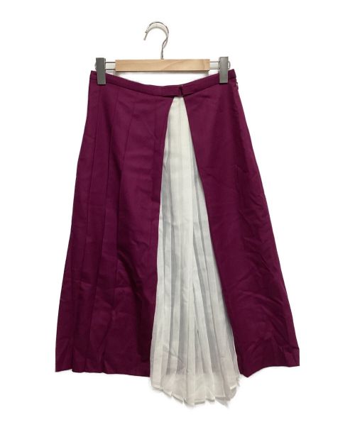 MUVEIL（ミュベール）MUVEIL (ミュベール) 切替スカート パープル サイズ:40 未使用品の古着・服飾アイテム