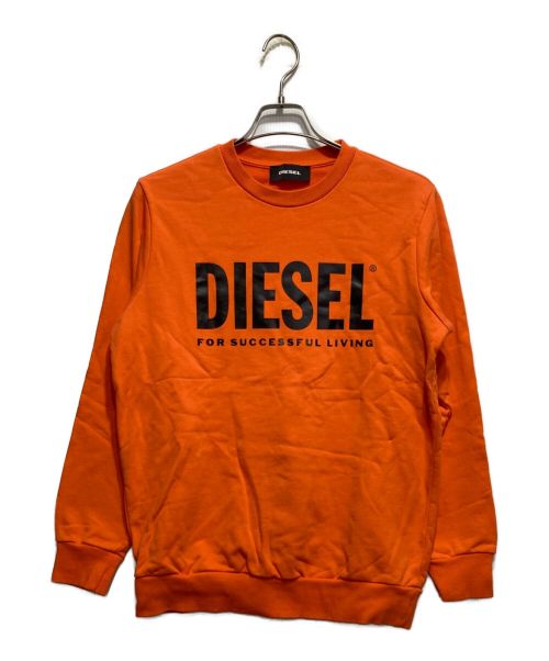 DIESEL（ディーゼル）DIESEL (ディーゼル) プリントスウェット オレンジ サイズ:Sの古着・服飾アイテム