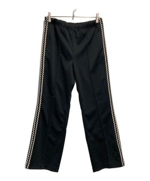 MONKEY TIME（モンキータイム）MONKEY TIME (モンキータイム) ジャージー サイド レース フレア トラック パンツ ブラック サイズ:Lの古着・服飾アイテム