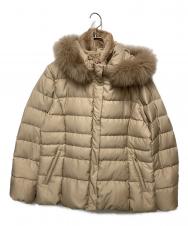 INDIVI (インディヴィ) ダウンコート/エコファーダウンジャケット ベージュ サイズ:12