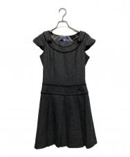 BURBERRY BLUE LABEL (バーバリー ブルー レーベル) カシミア混ワンピース グレー サイズ:36
