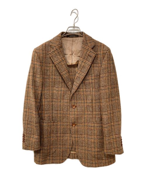 TAGLIATORE（タリアトーレ）TAGLIATORE (タリアトーレ) チェックテーラードジャケット ブラウン サイズ:46の古着・服飾アイテム
