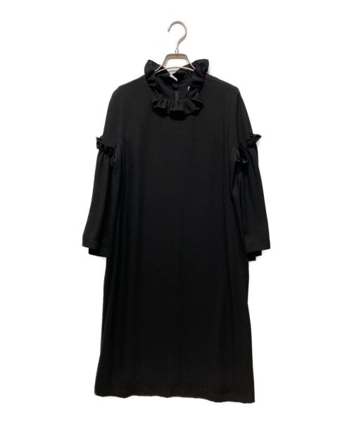 49AV junko shimada（フォーティーナインアベニュージュンコシマダ）49AV junko shimada (フォーティーナインアベニュージュンコシマダ) フリルカラーワンピース ブラック サイズ:Mの古着・服飾アイテム