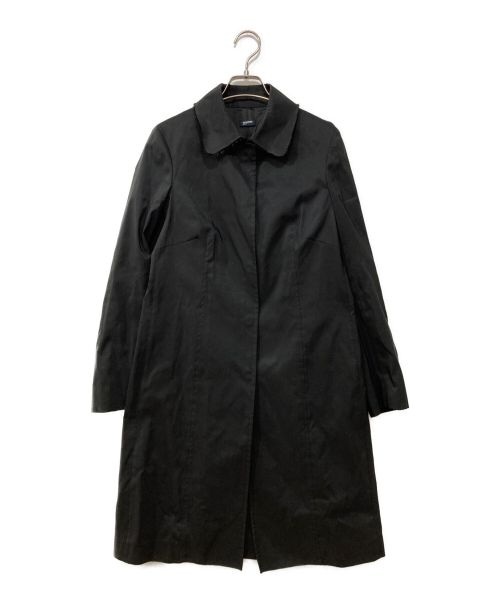 JIL SANDER NAVY（ジルサンダー ネイビー）JIL SANDER NAVY (ジルサンダー ネイビー) シルク混ステンカラーコート ブラック サイズ:36の古着・服飾アイテム