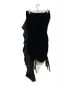 GUCCI (グッチ) Draped velvet skirt with ruffle ブラック サイズ:36 未使用品：29800円
