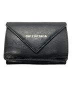 BALENCIAGAバレンシアガ）の古着「3つ折り財布 / PAPIER MINI WALLET」｜ブラック