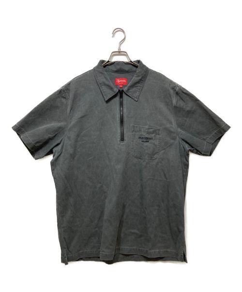 SUPREME（シュプリーム）SUPREME (シュプリーム) Twill Half Zip Shirt グレー サイズ:XLの古着・服飾アイテム