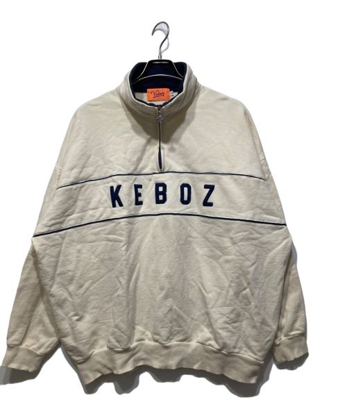KEBOZ（ケボズ）KEBOZ (ケボズ) ハーフジップスウェット ベージュ サイズ:Lの古着・服飾アイテム