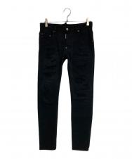DSQUARED2 (ディースクエアード) TRASH WASH SUPER TWINKY JEAN ブラック サイズ:44