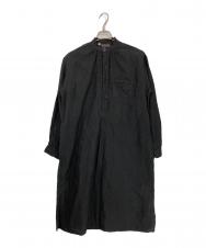 VETRA (ベトラ) リネン プルオーバーロングシャツ ブラック サイズ:38