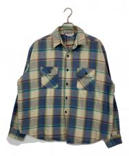 FIVE BROTHER (ファイブブラザー) ヘビネルチェックシャツ ブルー×グレー サイズ:2XL