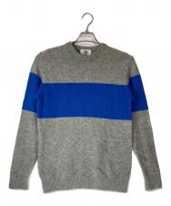 GOODENOUGH (グッドイナフ) モヘアラインニット/MOHAIR LINE CREW KNIT グレー サイズ:FREE