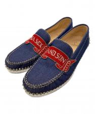Christian Louboutin (クリスチャン・ルブタン) スタッズデニムローファー インディゴ サイズ:SIZE 41 1/2