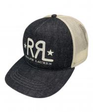 RRL (ダブルアールエル) ランチロゴ デニム トラッカーキャップ ブラック