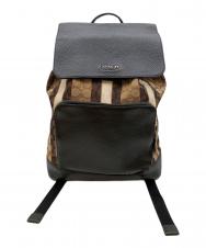 COACH (コーチ) ターナー ストライプ バックパック ベージュ