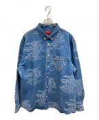 SUPREMEシュプリーム）の古着「Trademark Jacquard Denim Shirt」｜インディゴ