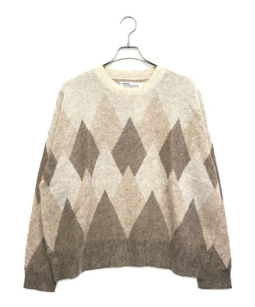 DAIRIKU（ダイリク）DAIRIKU (ダイリク) Argyle Mohair Pullover Knit ベージュ サイズ:S 未使用品の古着・服飾アイテム