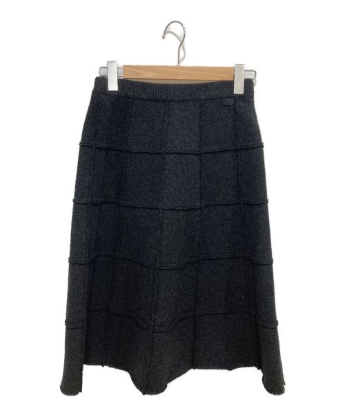CHANEL（シャネル）CHANEL (シャネル) ニットスカート ブラック サイズ:M (38)の古着・服飾アイテム