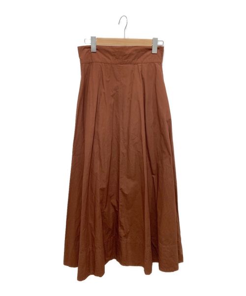 oblekt（オブレクト）oblekt (オブレクト) 高山都 (タカヤマミヤコ) ハイウエストフレアスカート ブラウン サイズ:Sの古着・服飾アイテム