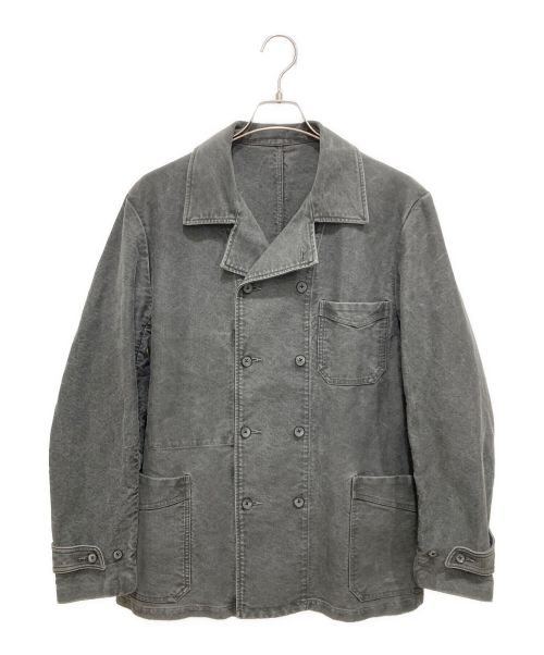 COLINA（コリーナ）COLINA (コリーナ) ガーメントダイダブルブレストジャケット グレー サイズ:Lの古着・服飾アイテム