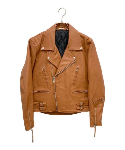 FREEDOM（フリーダム）FREEDOM (フリーダム) ダブルライダースジャケット ブラウン サイズ:38の古着・服飾アイテム