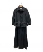 Ameriアメリ）の古着「GENTLEWOMAN OVERLAP DRESS」｜ブラック