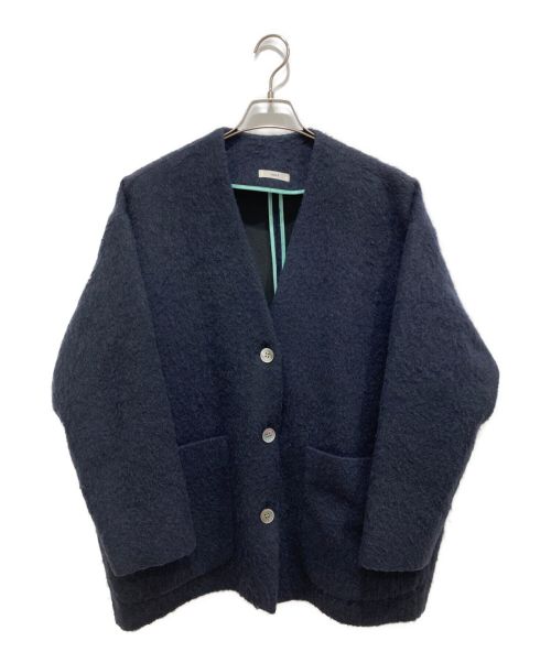 YORI（ヨリ）YORI (ヨリ) ウールモヘアシャギージャケット ネイビー サイズ:Freeの古着・服飾アイテム