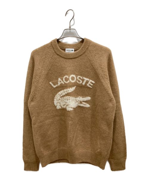 LACOSTE（ラコステ）LACOSTE (ラコステ) ラコステグラフィッククルーネックセーター ベージュ サイズ:US Lの古着・服飾アイテム