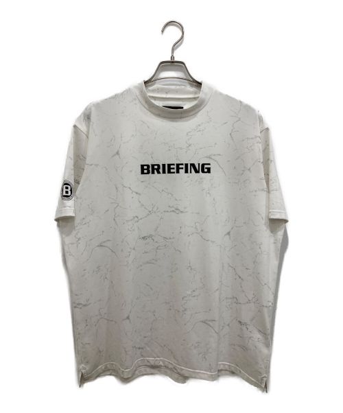 BRIEFING（ブリーフィング）BRIEFING (ブリーフィング) MS TIE DYE HIGH NECK RELAXED FIT TEE ホワイト サイズ:Lの古着・服飾アイテム