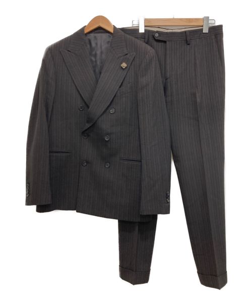LARDINI（ラルディーニ）LARDINI (ラルディーニ) ダブルセットアップスーツ ブラウン サイズ:48(L)の古着・服飾アイテム