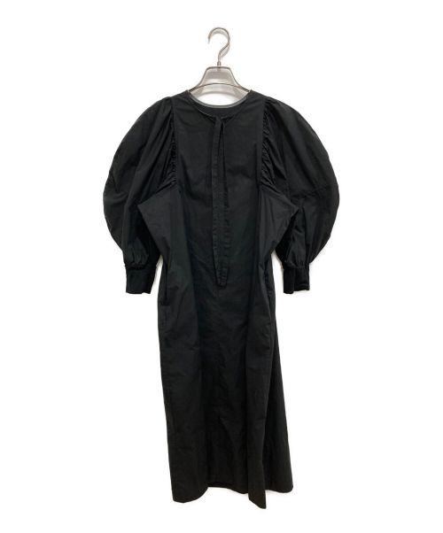 YORI（ヨリ）yori (ヨリ) 2WAY パフスリーブコットンワンピース ブラック サイズ:Freeの古着・服飾アイテム