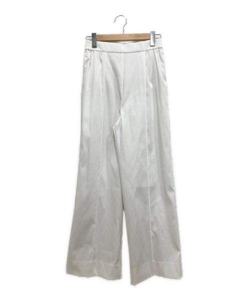 YORI（ヨリ）YORI (ヨリ) スプリングサテンワイドパンツ ホワイト サイズ:38 未使用品の古着・服飾アイテム