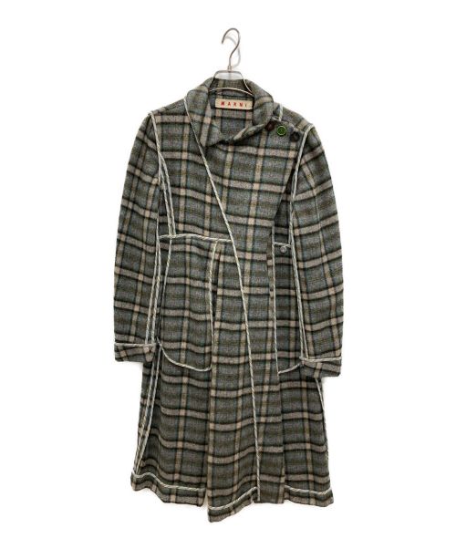 MARNI（マルニ）MARNI (マルニ) インサイドアウトラップコート グリーン サイズ:Lの古着・服飾アイテム
