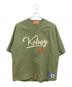 KEBOZケボズ）の古着「ベースボールシャツ」｜カーキ
