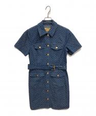 MICHAEL KORS (マイケル・コース) FOULARDベルトデニムドレス ブルー サイズ:S