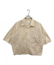 mythinks (マイシンクス) オーピンカラーハーフスリーブシャツ ベージュ サイズ:S