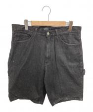 X-LARGE (エクストララージ) EMBROIDERY DENIM SHORTS ブラック サイズ:36