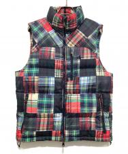 POLO RALPH LAUREN (ポロ・ラルフローレン) パッチワークチェックダウンベスト マルチカラー サイズ:170/92A(S)