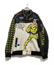 DC COMICS (ディーシーコミックス) 00s Riddler レーシングジャケット ホワイト×ブラック サイズ:XL