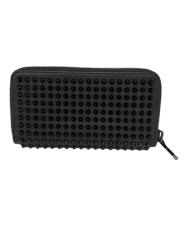 Christian Louboutin (クリスチャン・ルブタン) Panettone Wallet/ラウンドファスナースタッズ長財布 ブラック