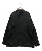 COMOLIコモリ）の古着「ベタシャンCPOシャツ」｜ブラック