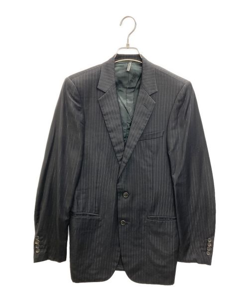 DIOR HOMME（ディオール オム）DIOR HOMME (ディオール オム) ストライプテーラードジャケット ブラック サイズ:4の古着・服飾アイテム