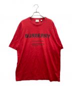 BURBERRYバーバリー）の古着「ロゴプリントTシャツ」｜レッド