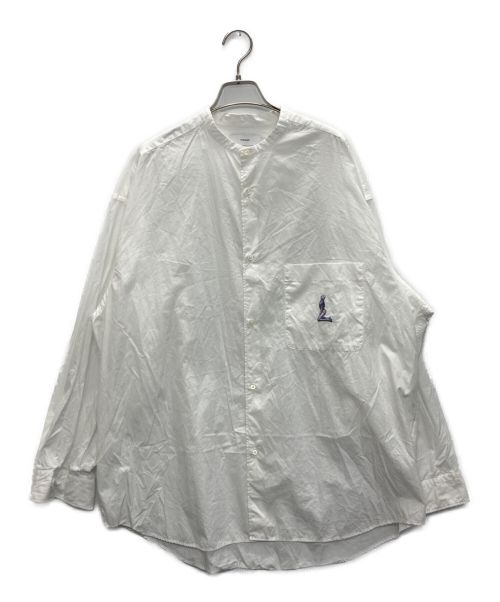 Graphpaper（グラフペーパー）Graphpaper (グラフペーパー) Hajime Sorayama (ハジメ ソラヤマ) コラボブロードオーバーサイズバンドカラーシャツ ホワイト サイズ:フリーの古着・服飾アイテム