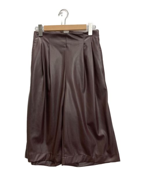 Ernie Palo（アーニーパロ）Ernie Palo (アーニーパロ) Synthetic leather hrlf pants ブラウン サイズ:38の古着・服飾アイテム