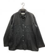 Graphpaperグラフペーパー）の古着「Selvage Wool L/S Box Shirt」｜ブラック